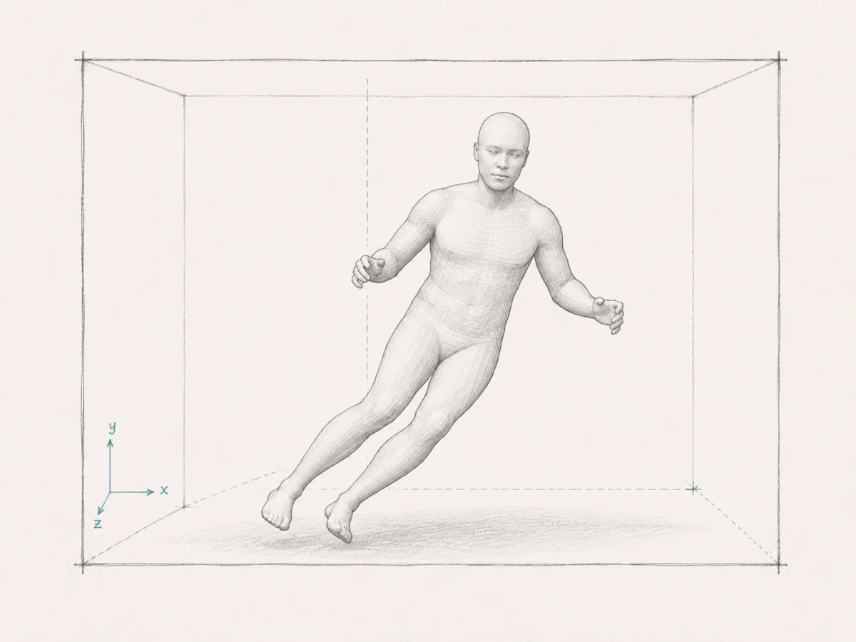 Poser converts ski video tracking into a 3D body pose model